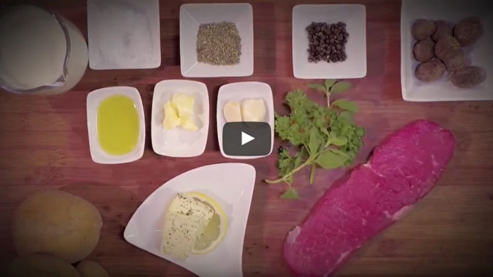 Rindersteak mit Kartoffelgratin